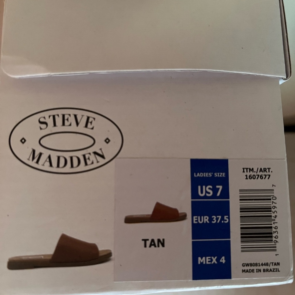 Steve Madden TAN Leather Sandals/Slip ons 7, EU 37.5 - Picture 8 of 8